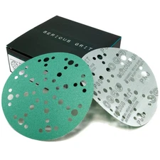 6" 80 Grit Sanding Discs - 49-Hole Hook & Loop for Orbital Sanders, 50 Pack