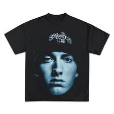EMINEM "SLIM SHADY" Boxy Vintage Shirt Graphic Rap Tee Streetwear Y2K