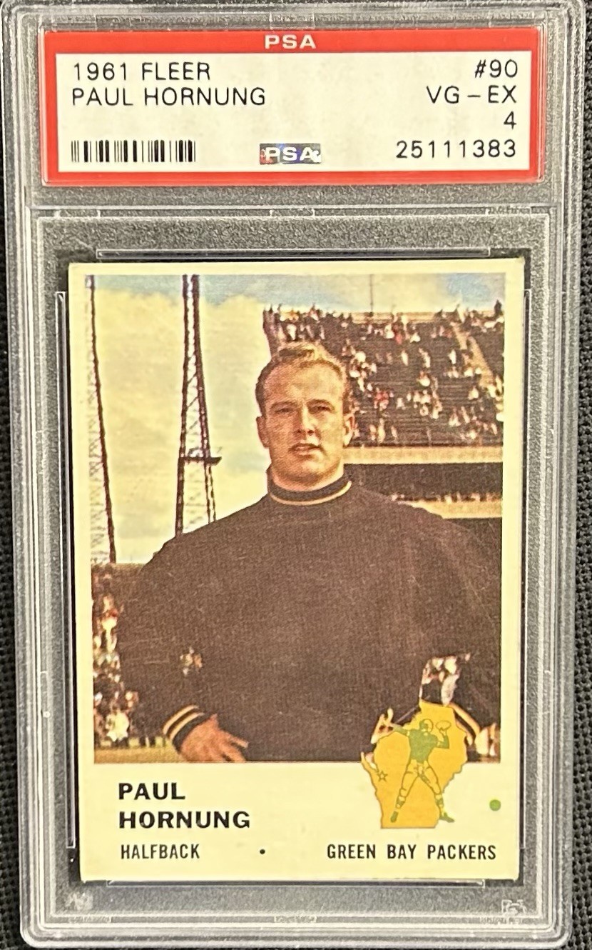 1961 Fleer Football Paul Hornung PSA 4 - #90 - PACKERS - HOF
