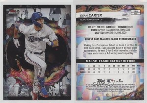2024 Topps Finest Rare Evan Carter #290 Rookie RC
