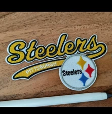 Pittsburgh Steelers NFL Football Embroidered Iron On Patch 2.25x4"