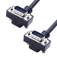 90 Degree VGA Cable 15 PIN Male to Male Monitor Cord 1080P Extension