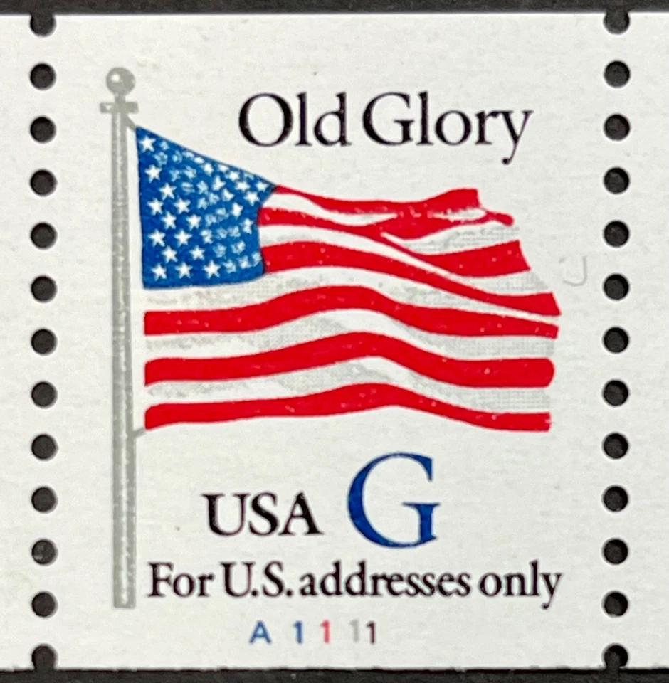 United States, PNC Strip of Five, Scott #2890, 25 Cent, Flag “G” Rate, ExF, MNH - Image 2 of 3