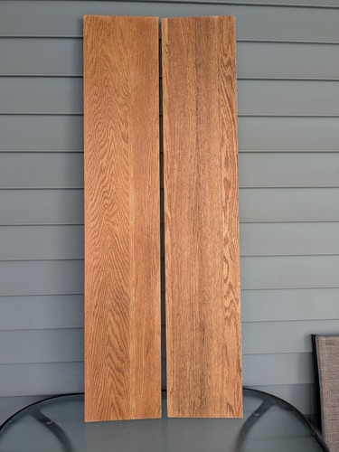 2 Gorgeous Antique Oak Grain Wood Lumber  7 3/4" X 42" X 3/4" Lot XX4