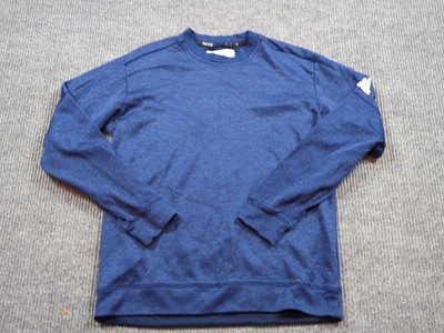 Adidas Sweatshirt Mens Large Blue Long Sleeve Performance Lightweight 