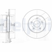 2X Delphi Bremsscheibe BG3663C FüR Ford Mondeo X400 Jaguar Type B4Y 3 Turnier 1