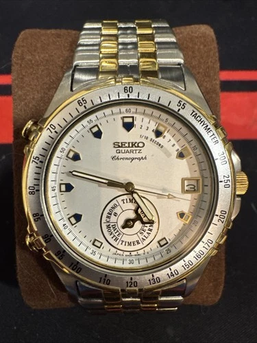 NOS Vintage Seiko 6M25-6079 Chronograph 15 BAR Dancing Hands Perfect Condition