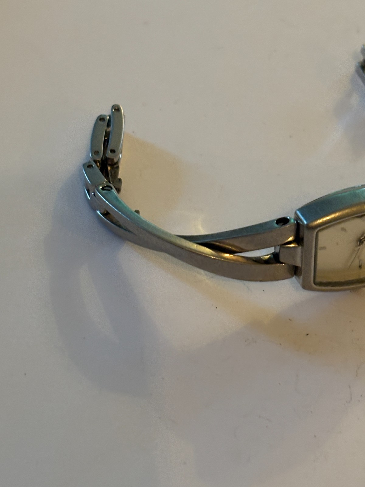 DKNY - Silver rectangular half bangle watch - unt… - image 3