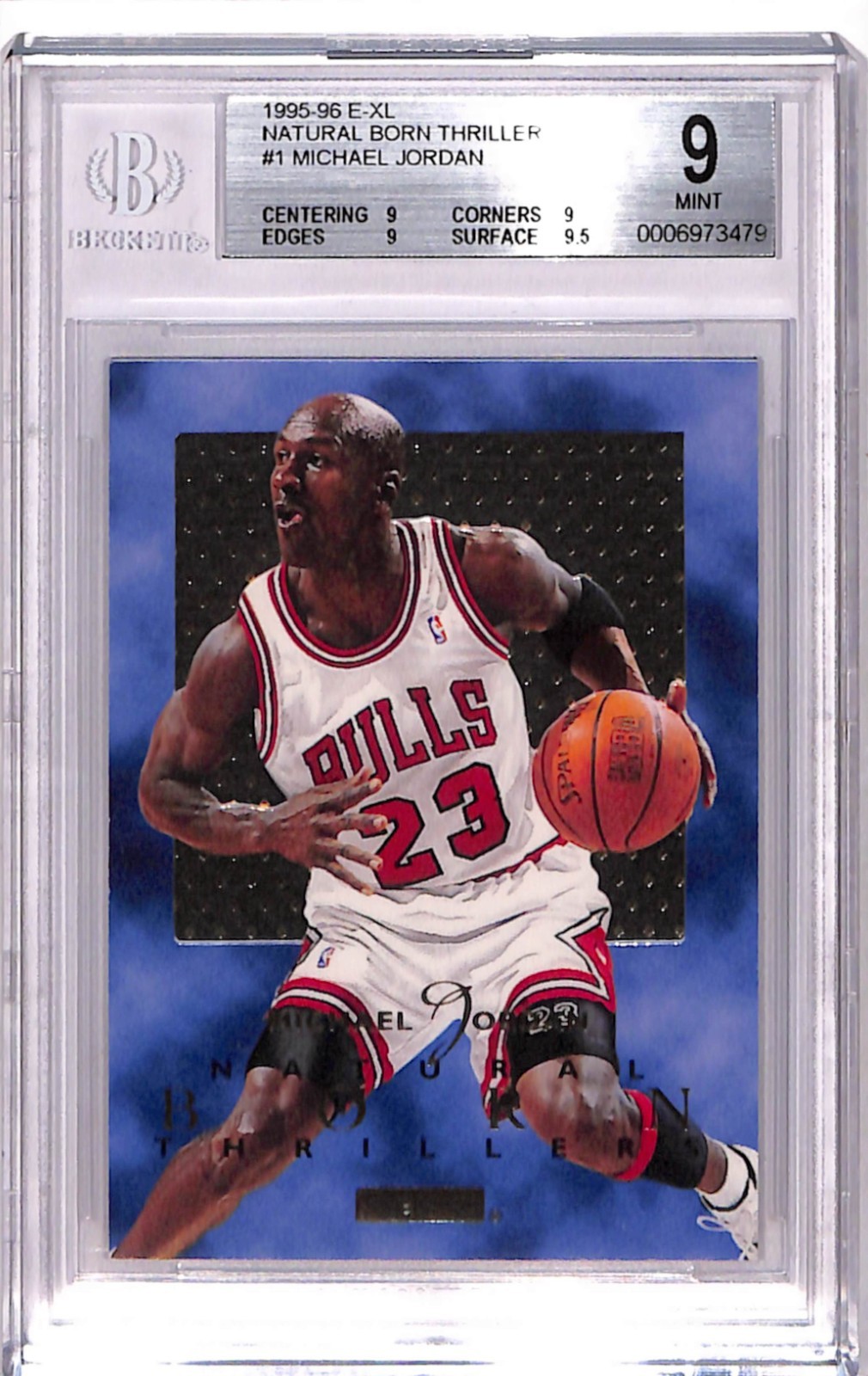 1995-96 Skybox E-XL - Natural Born Thrillers Michael Jordan #1 BGS 9