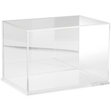 Plymor Clear Acrylic Case w/ Clear Base Mirror Back , 12" W x 8" D x 8" H