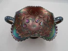 Northwood Carnival Glass Fruits & Flowers Pattern Bonbon Bowl Dish