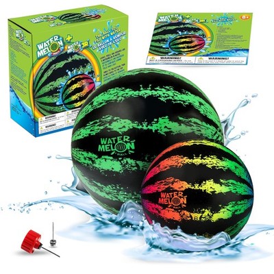 Watermelon Ball Pool Toys for Adults and Family - 6.5'' & 9'' Combo, Multicolor 