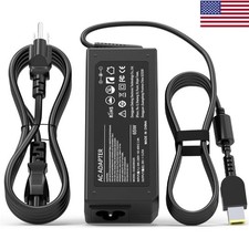 65W Charger Laptop Adapter Yellow Square USB Tip For Lenovo Thinkpad Yoga T470