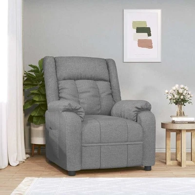 Fauteuil Inclinable Taupe Tissu Siège Salon Maison Salle de Séjour vidaXL - Photo 1/3