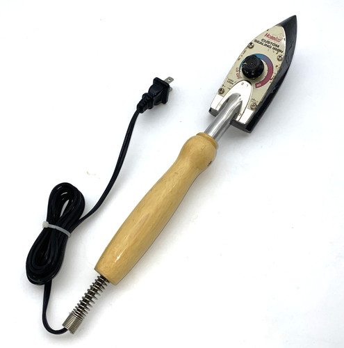 Vintage HOBBICO Custom Sealing Iron With Wood Handle 115V 170W - Tested/Working