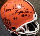 (9) Browns HOFer's signed mini helmet - Jim Brown, Kelly, Thomas, Warfield + 5 — photo 7