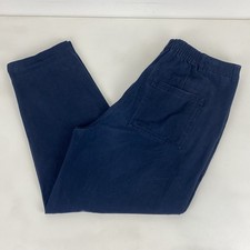 Seasalt Mor Path Trousers Navy Blue Size 18 UK Ladies Organic Cotton