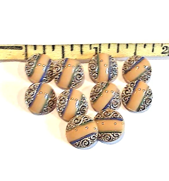 VINTAGE TINY BUTTONS UNIQUE DESIGN SET OF 10 - Image 4 of 4
