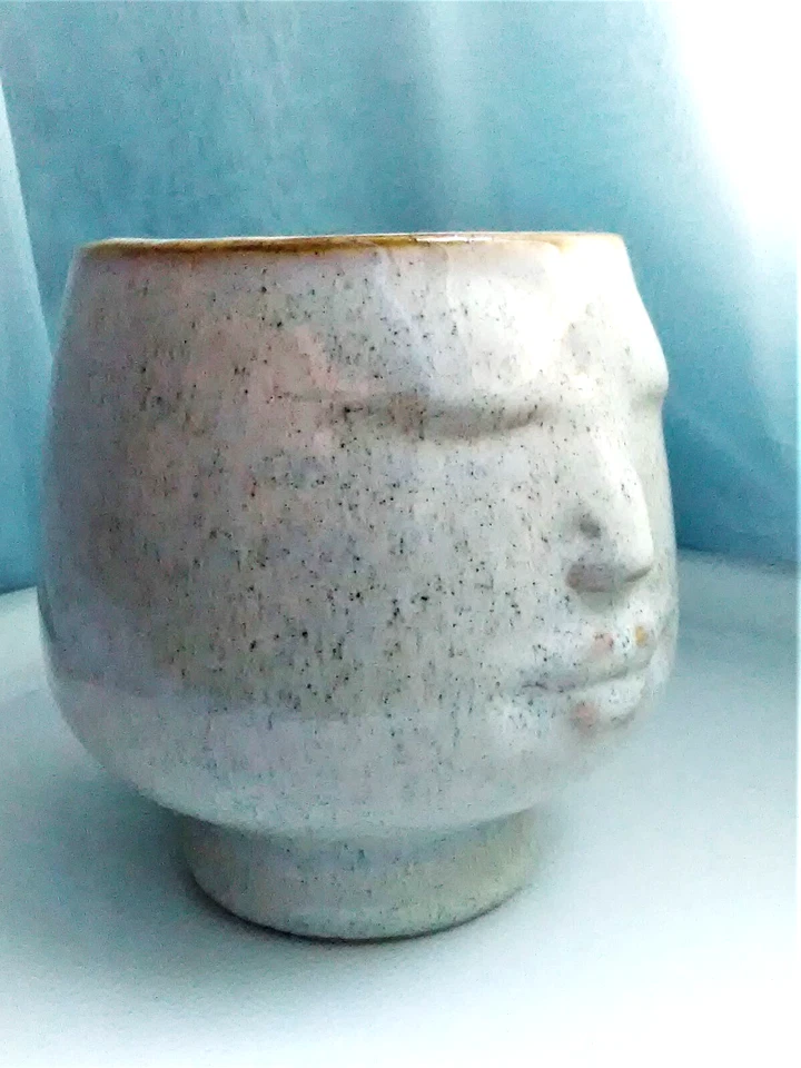 Keramik Fuß- Schale Vase Topf Handarbeit im Jugendstil Dekoration Vintage