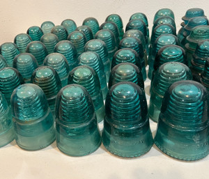Lot/3: Collectible Insulator Antique Glass Insulators (1970-71) Randomly Picked