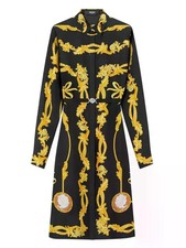 Versace Barocco-Print Midi Dress MSRP $3349