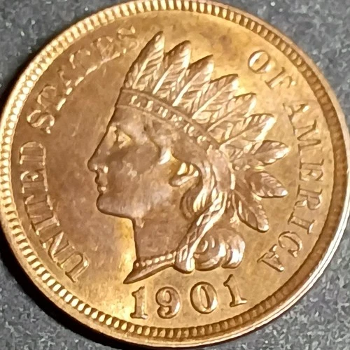 1901 Indian Head Small Cent Bronze-Red-MS-Gem- BU+++Blazer🔥MS65?