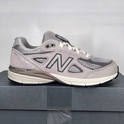 Size 1.5 Big Kids - New Balance 990v4 - Kool Grey / Silver Filigree - PC990GR4