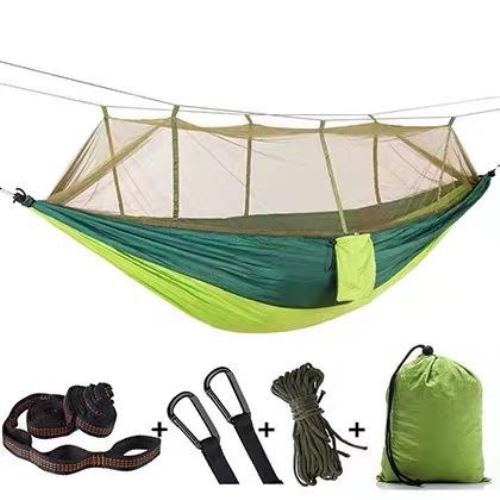 Hamaca De Camping De Viaje Con Mosquitera De Nylon Verde REB