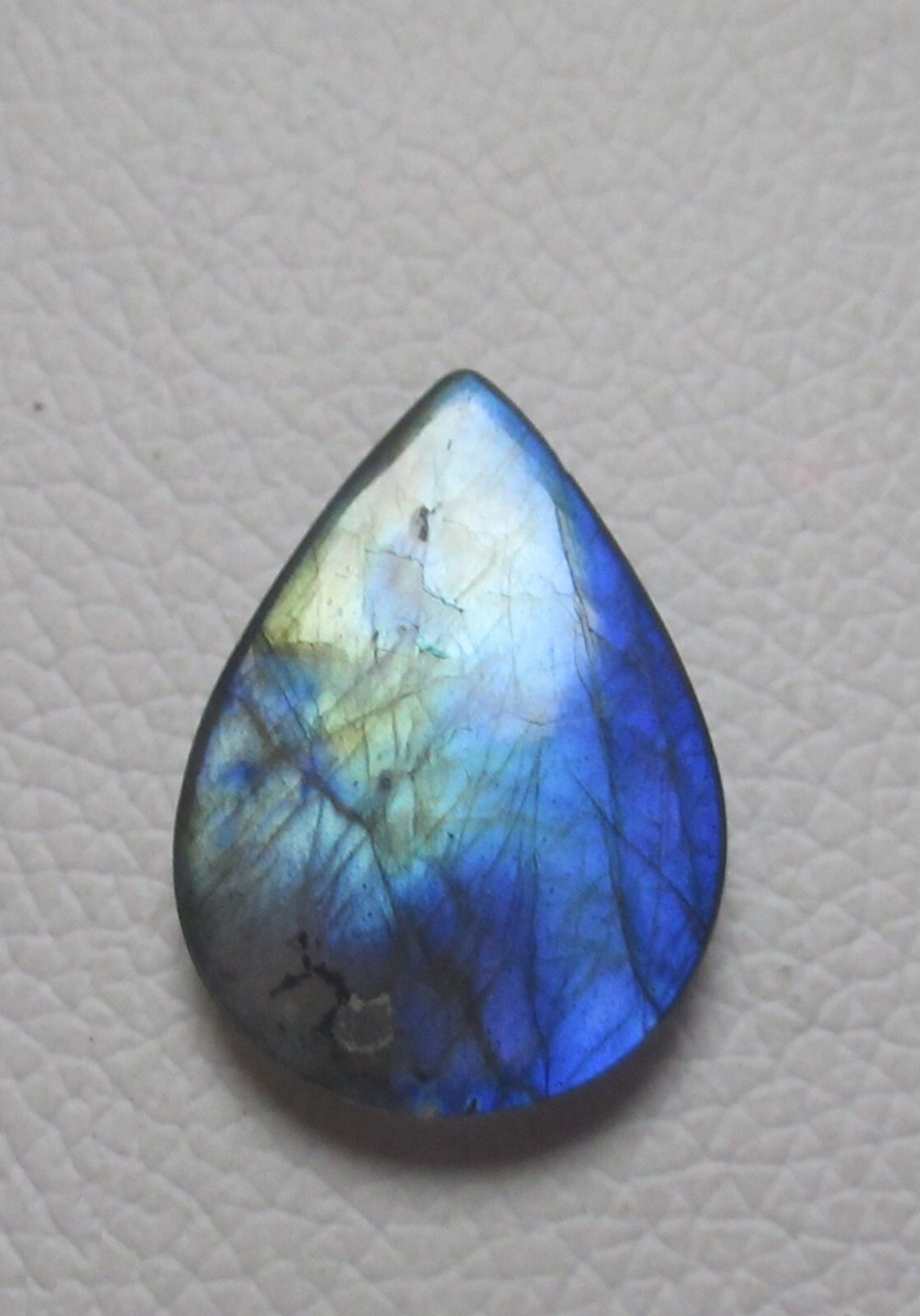 Cabochon De Labradorite En Forme De Goutte, 25x12 Mm - Parfait Pour La Création De Bijoux