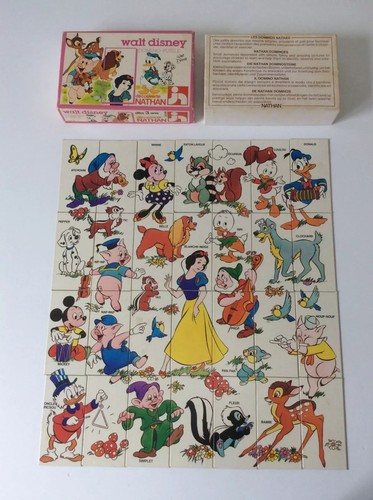 Puzzle En Bois Vintage Nathan Années 70 - Thème "Gilles Et Julie Sous La Pluie", Dimensions 18x21 Cm