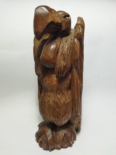 Figura de buitre tallada a mano. Aprox. Estatua de pájaro de madera de 11,81". Hecho a medida - Imagen 12 de 17