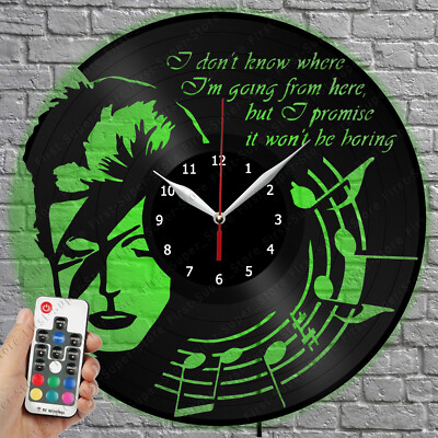 LED Clock David Bowie Vinyl Record Wall Clock Led Light Wall Clock 3854