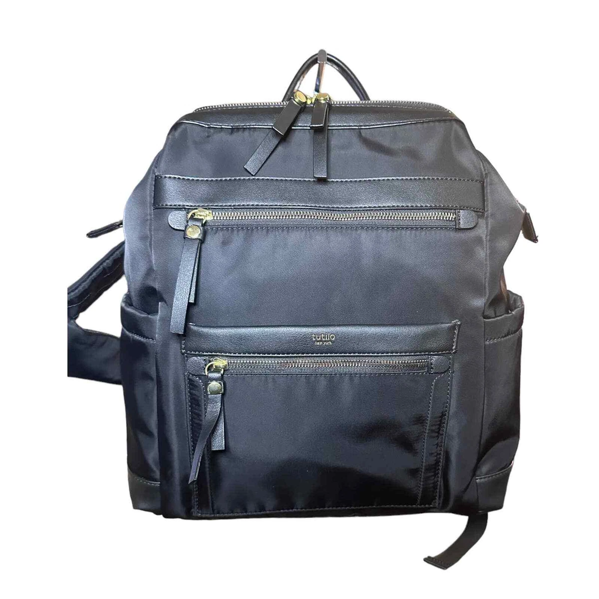 Tutilo New York Black Nylon Backpack Work School Diaper Bag | eBay