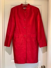 Bob Mackie Studio 100% Red Silk Evening Jacket Sz 6