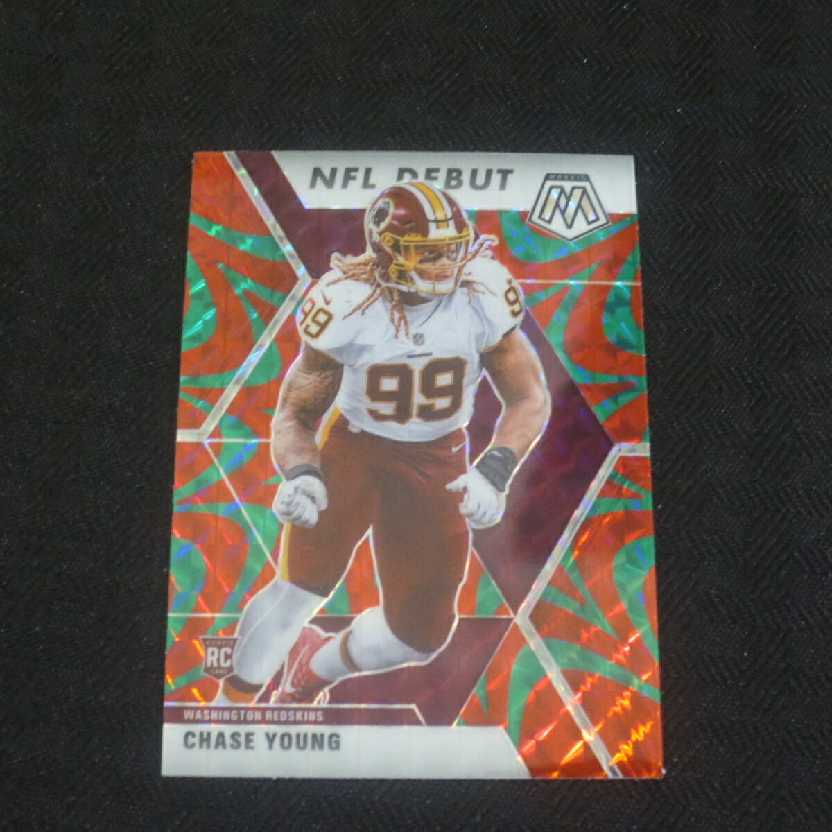 2020 Panini Mosaic Reactive Green #272 Chase Young Redskins Rookie
