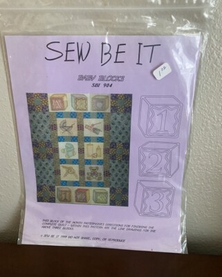 Sew Be It Quilt Pattern Baby Blocks Baby Quilt Finished Size 45  X 57  Read More