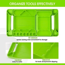 DURATECH 3Pack Flexible Tray Silicone Tool Heat and Chemical Resistant Organizer