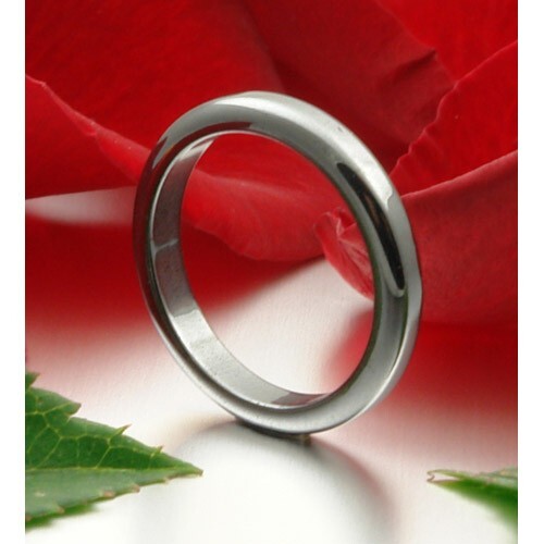 Dünner Ring aus Hämatit 3mm flach grau dunkelgrau schmal schlicht Steinring - Picture 3 of 4