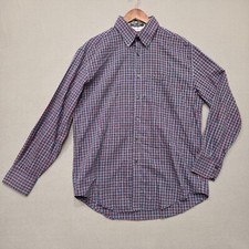 Tommy Hilfiger Mens Multicolor Plaid 80's 2 Ply Long Sleeve Button Up Shirt Sz L