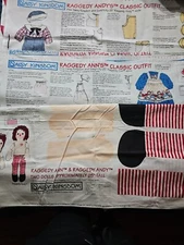 VTG Lot Of Daisy Kingdom Raggedy Ann Andy Dolls & Dresses Cut/Sew Fabric Panels
