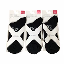 2XU Low Rise Performance Sock Women’s Size XS/S (5.5-7.5) Black - Lot Of 3 - NEW