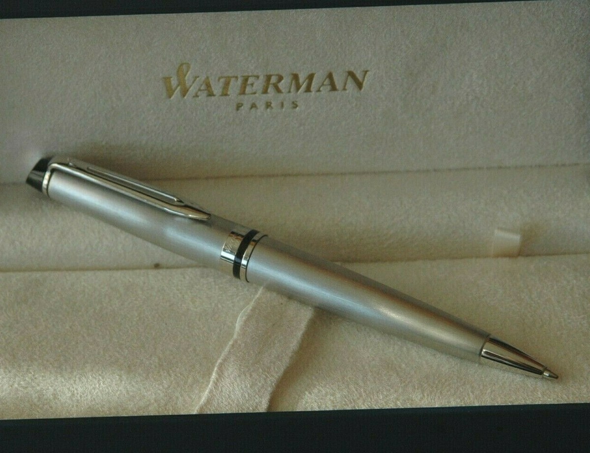 Beautiful Ballpoint Pen Waterman Expert Gray Ice New Stock Box R72 - Main Image