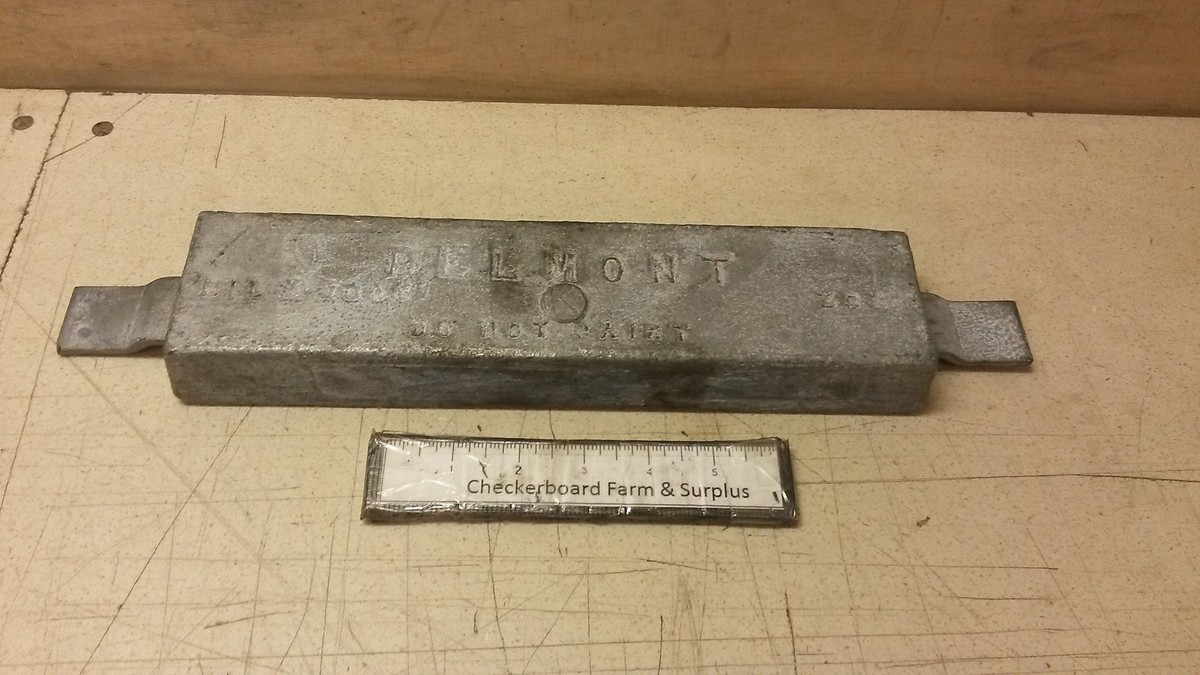 NOS Belmont Corrosion Preventive Zinc Hull Anode 1-3/8