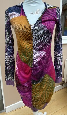 Custo Barcelona Save The Queen Strickjacke mit Kapuze Größe 36'' Full Zip Mehrfarbig
