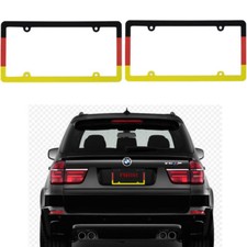 New 2pcs Set Germany Flag Car Truck Suv Van License Plate Frames Made in USA
