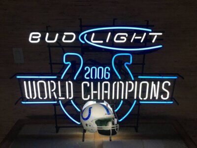 Indianapolis Colts 2006 World Champions 32''x24'' Neon Light Sign Lamp Beer Bar