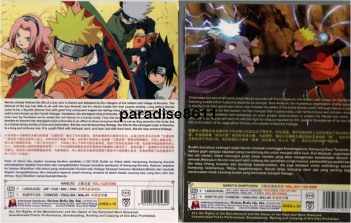 Naruto Shippuden Episode 1-720End DVD Anime Complete Series ENGLISH DUBBED