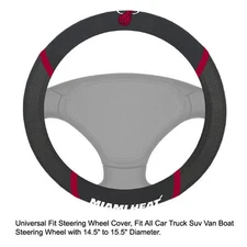 Fan Mats NBA Miami Heat Car Truck Suv Van Boat Steering Wheel Cover