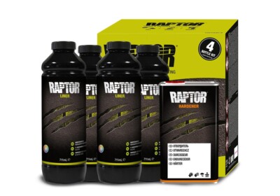UPOL RAPTOR Lack in schwarz, weiss und tönbar - Flaschen Kit inkl. Härter