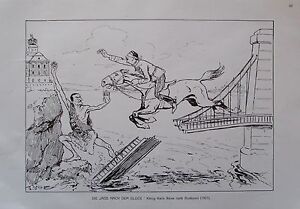 Theo Zasche Die Jagd Nach Dem Gluck Karikatur Um 1924 Druck Osterreich Wien Ebay